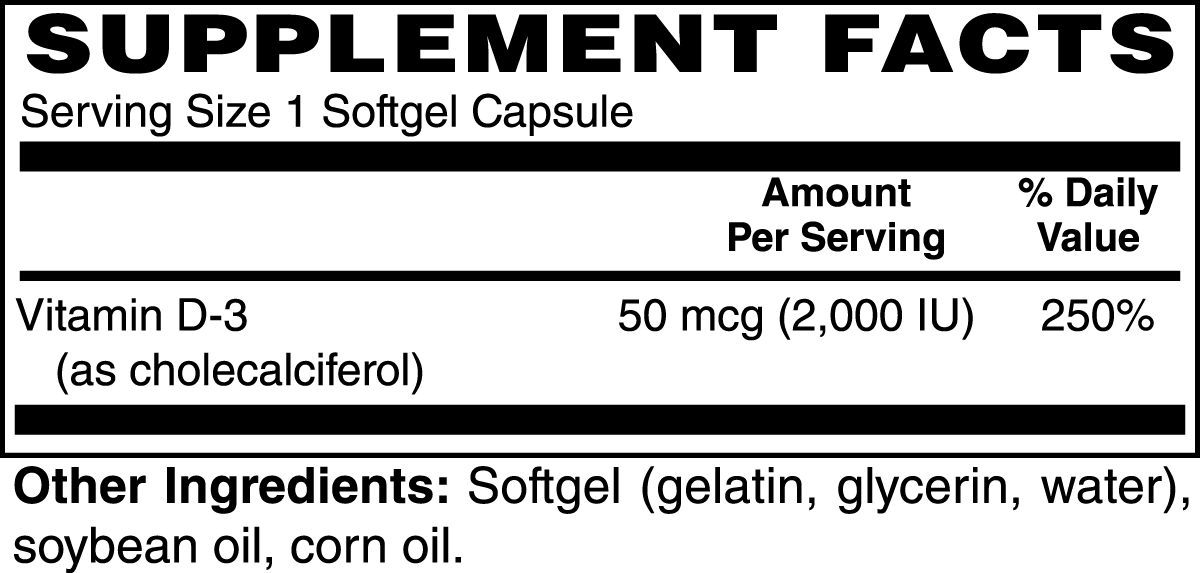 Koch™ Vitamin D3 2,000 IU